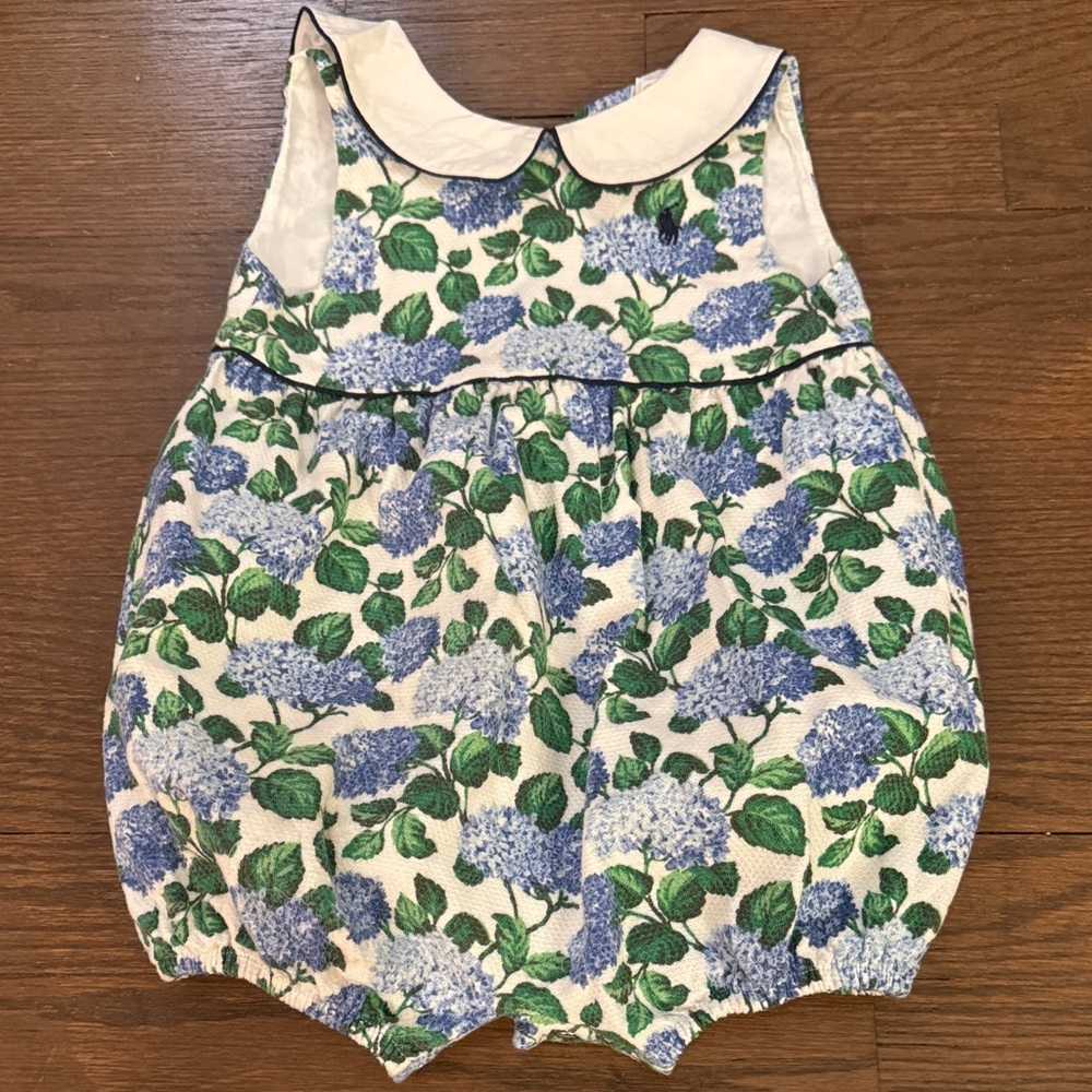 Polo by Ralph Lauren Floral Kids Dress - Blue and Green